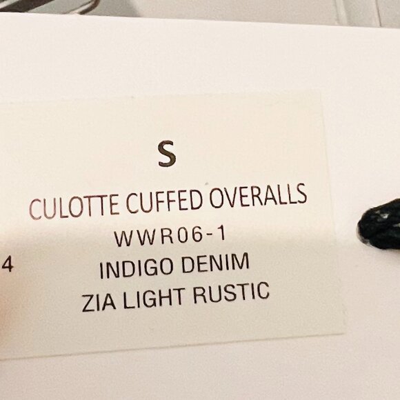 NEW WeWoreWhat We Wore What Blue Indigo Denim Cuffed Overalls Size Small - Picture 14 of 16